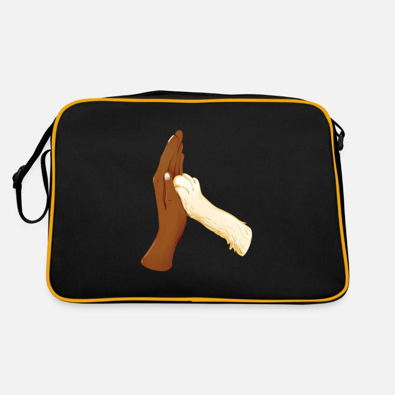High Five avec chien main noire Sac Retro