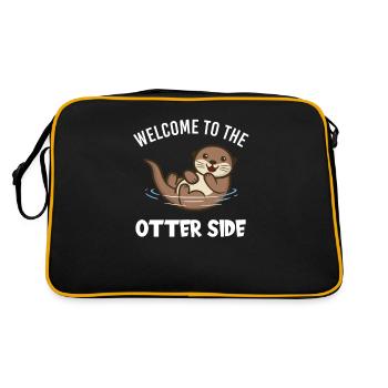 Doux loutres Welcome To The Otter Side Seeotter - Sac Retro - noir/or - Dos