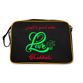 seulement une femme qui aime le brocoli végétarien - Sac Retro - noir/or - Dos