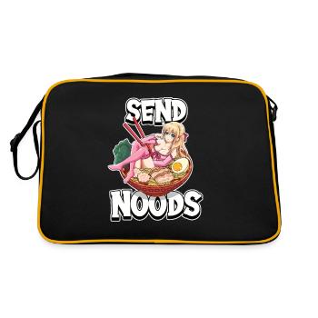 Send Noods Ramen Anime Girl Sexy Otaku Weeb - Sac Retro - noir/or - Dos