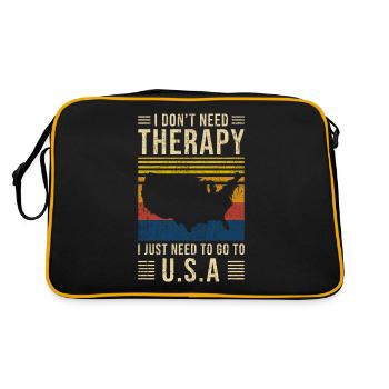 USA America Holiday Emigration - Retro Bag - black/gold - Back