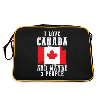 Drapeau du Canada Drapeau - Sac Retro - noir/or - Dos
