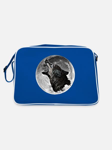 Wolf - Sac Retro - bleu/blanc - Dos