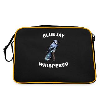 Funny Blue-hot Blue Jay Whisperer - Retro Bag - black/gold - Back