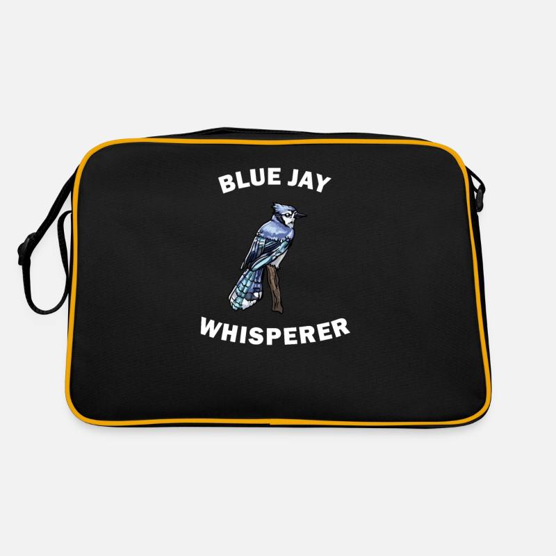 Lustiger Blauhäher Blue Jay Flüsterer Retro Tasche