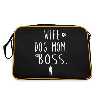 Wife. DOG MOM. boss. - Retro Bag - black/gold - Back