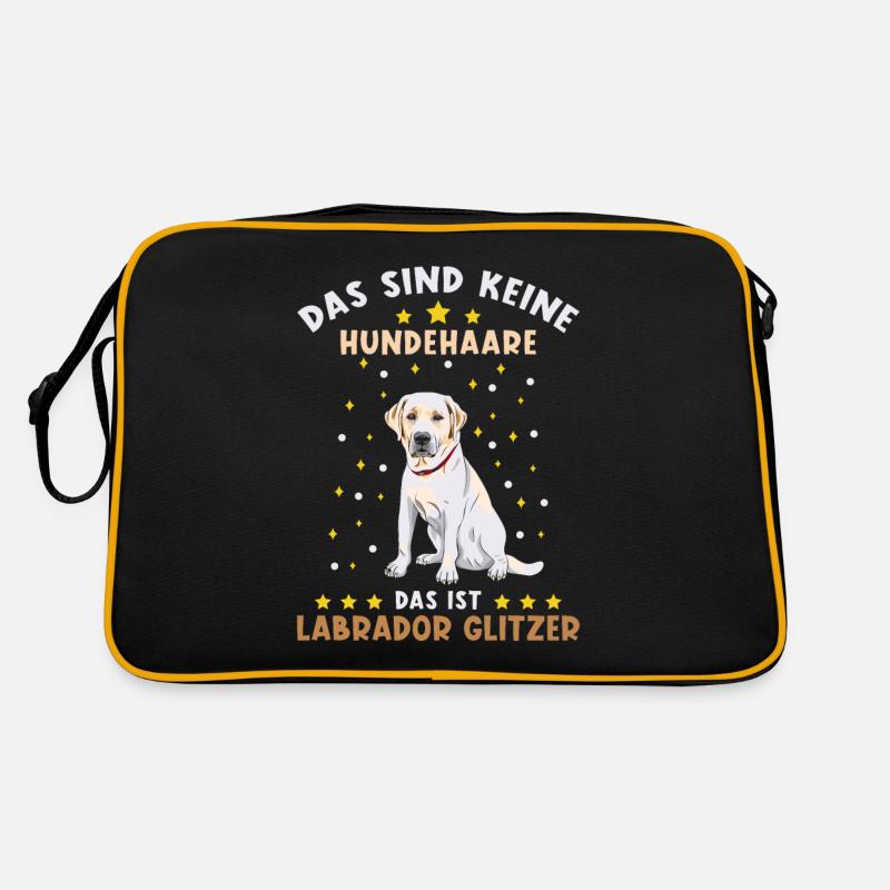 Labrador Glitzer Retro Tasche
