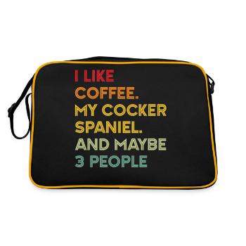 Cocker Spaniel - Sac Retro - noir/or - Dos