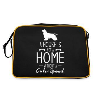 Cocker Spaniel - Sac Retro - noir/or - Dos