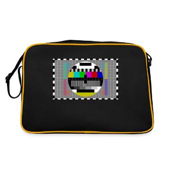 80er Jahre print - Retro Tasche - Schwarz/Gold - Hinten