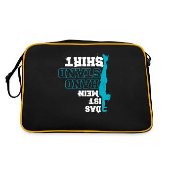 Das Ist Mein Handstand Shirt Turner Calisthenics - Retro Tasche - Schwarz/Gold - Hinten
