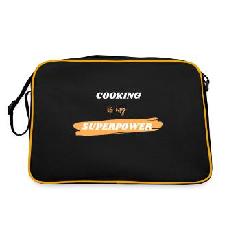 Cooking is my superpower ! - Sac Retro - noir/or - Dos