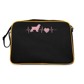 Cocker Spaniel - Sac Retro - noir/or - Dos