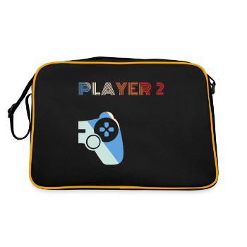 Player 2 Partner Duo Gamer Controller Gift - Retro Bag - black/gold - Back