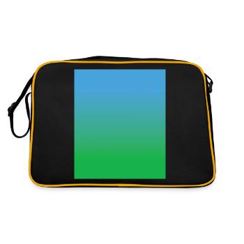 BLEU VERT COULEURS DÉGRADÉ - Sac Retro - noir/or - Dos