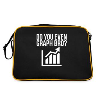 Do you even Graph Bro? - Funny Data Analyst - Retro Bag - black/gold - Back