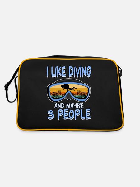 Diving Snorkeling Holiday Coral Reef Diver - Retro Bag - black/gold - Back