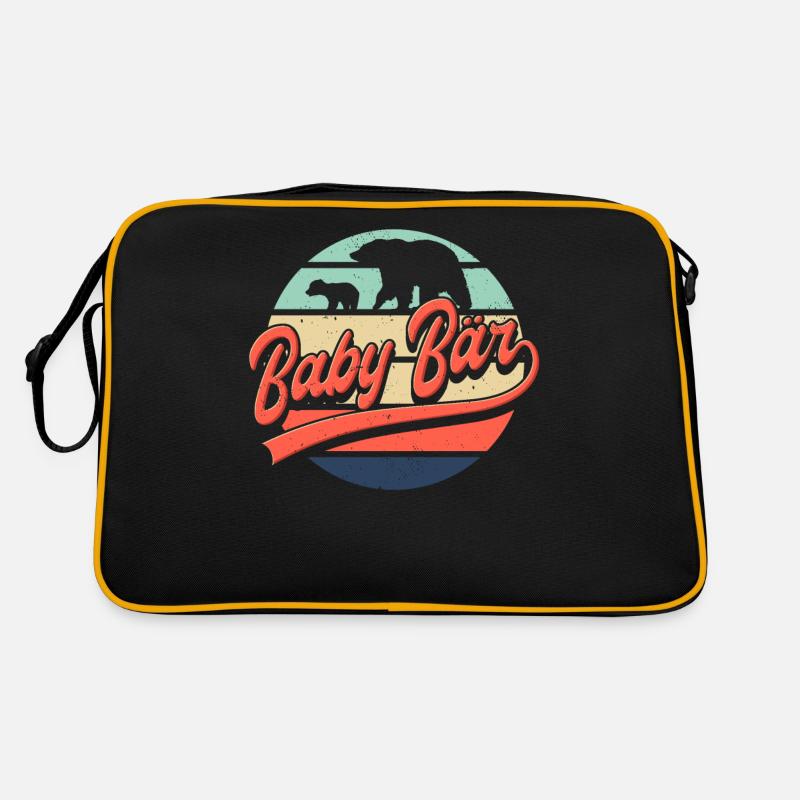 Baby Bär Geschenk Papa Bär Partnerlook Retro Tasche