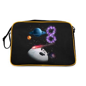 8th Birthday - Retro Bag - black/gold - Back