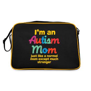 Autisme Mom Dieu cadeau Autistic Awareness Fami - Sac Retro - noir/or - Dos