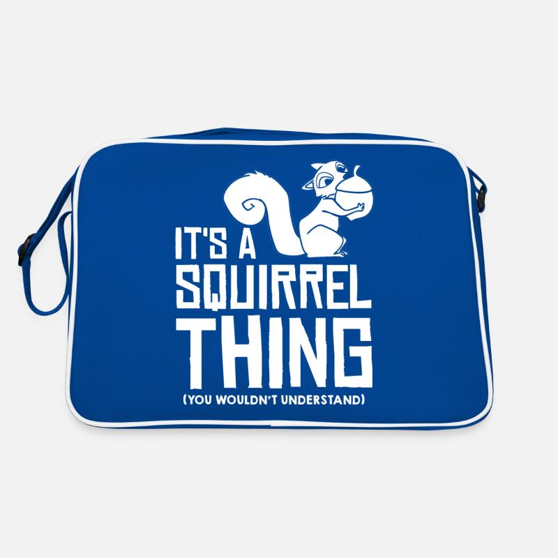Squirrel Funny Squirrel Grey Squirrel Retro Bag