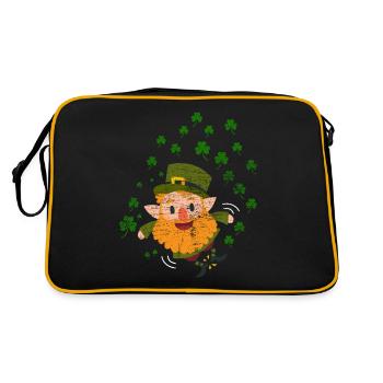 Le lutin de la Saint Patrick - Sac Retro - noir/or - Dos