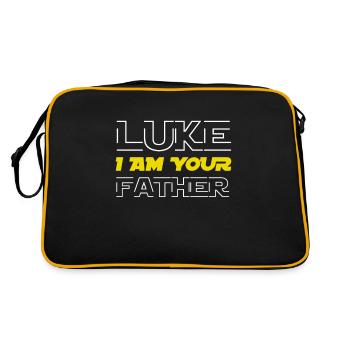 LUKE Ich Bin Dein Papa Dein Name - Retro Tasche - Schwarz/Gold - Hinten