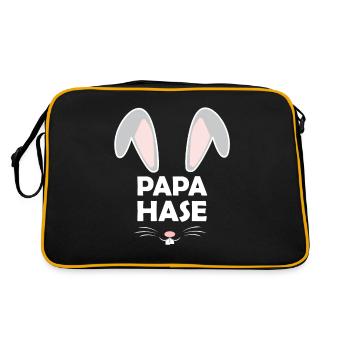 Papa Lapin de Pâques Lapin de Pâques Fête de Pâques - Sac Retro - noir/or - Dos