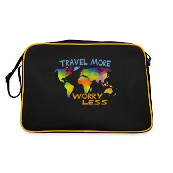 Travel more - Retro Bag - black/gold - Back