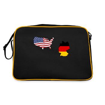 Germany and USA Pride Love Dual Citizen - Retro Bag - black/gold - Back