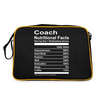Coach Nutritional Facts T-Shirt - Sac Retro - noir/or - Dos