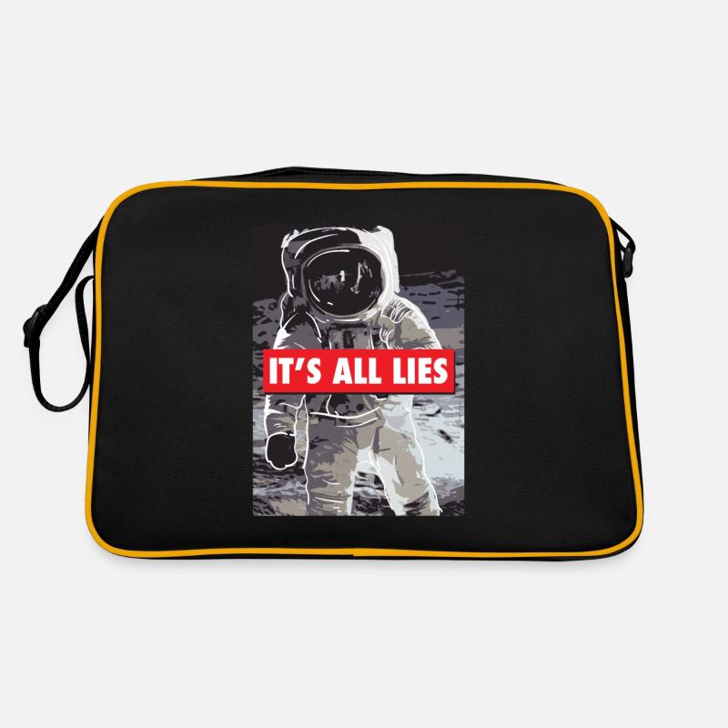 Faux cadeau d’alunissage pour un - Sac Retro - noir/or
