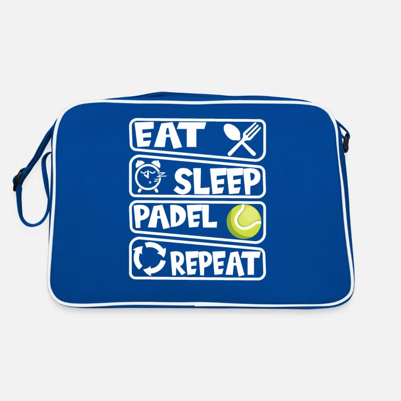 Eat Sleep Padel Repeat Retro Tasche