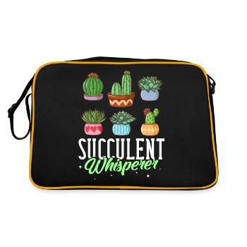 Cactus succulentes cactus Aloe Vera Agave - Sac Retro - noir/or - Dos