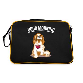 Cadeau de l'épagneul du Cavalier King Charles - Sac Retro - noir/or - Dos