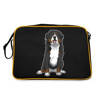 Berner Sennenhund Geschenk - Sac Retro - noir/or - Dos