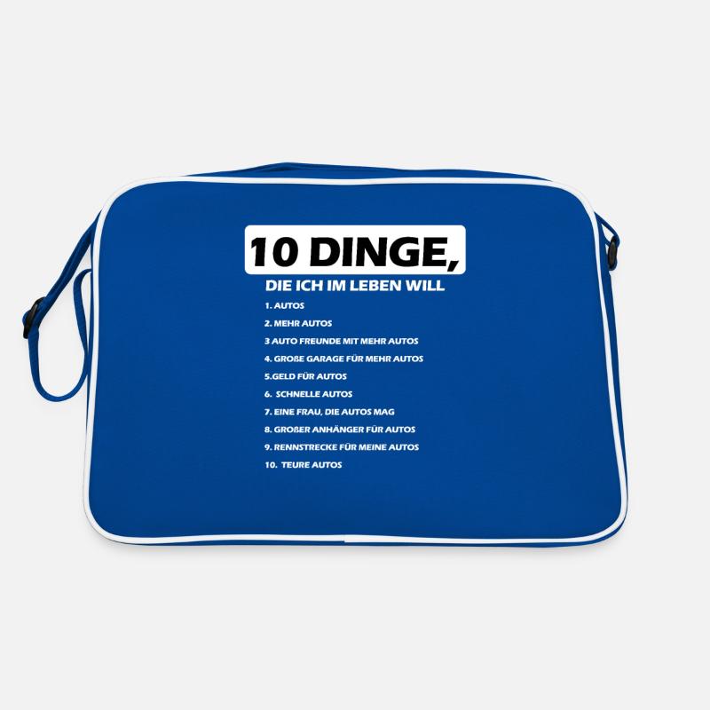 10 Dinge Leben Autos KFZ mechaniker Retro Tasche