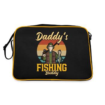 Pêche Pêche Poissons Drôle pêche - Sac Retro - noir/or - Dos