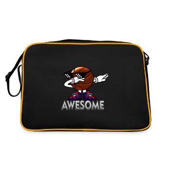 Awesome Dabbing Bad Ass Ball - Retro Bag - black/gold - Back