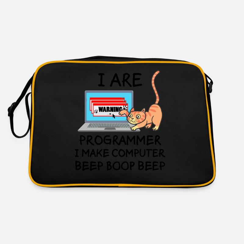 Computer Science Fun Saying Programmer Cat Gift Retro Bag