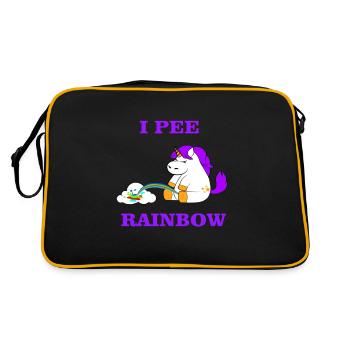 I Pee Rainbow Magical Peeling - Retro Bag - black/gold - Back