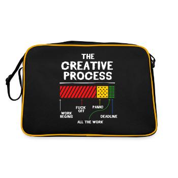 Graphic Designer Graphic Designer Artist - Retro Bag - black/gold - Back