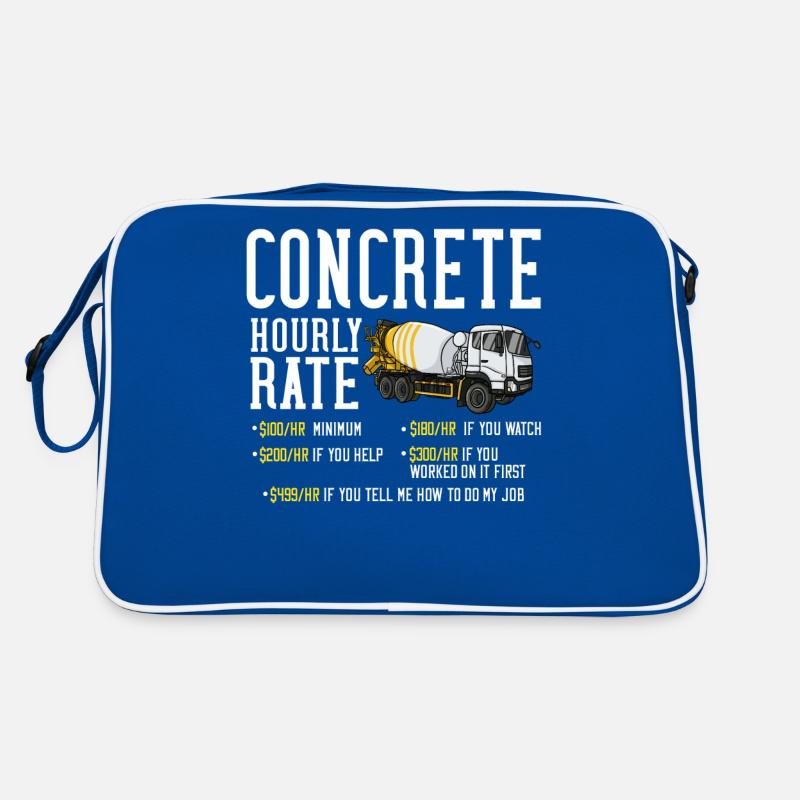 Driving mixer concrete mixer concrete construction site Retro Bag
