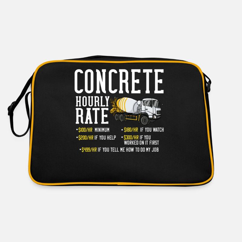 Driving mixer concrete mixer concrete construction site Retro Bag