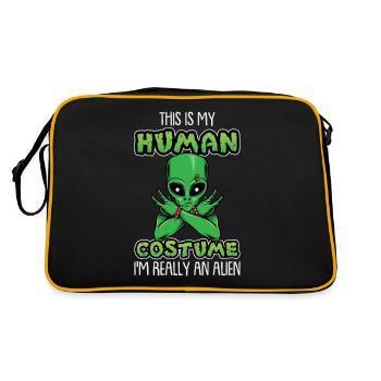 C’est mon costume humain - Sac Retro - noir/or - Dos