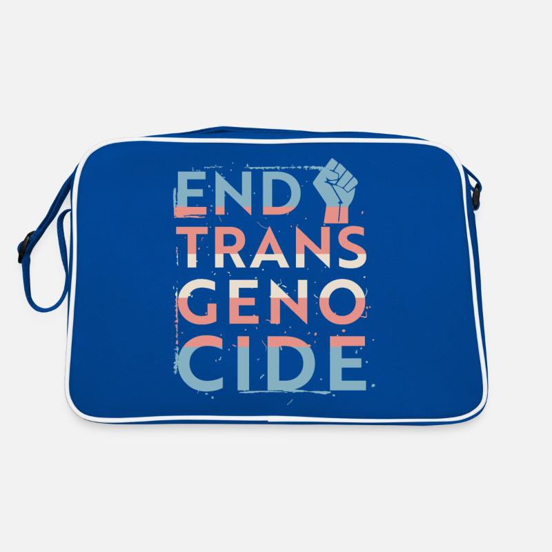 End trans genocide Retro Bag