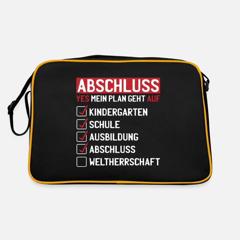 Abschluss Master Bachelor Studium Geschenk Spruch Retro Tasche