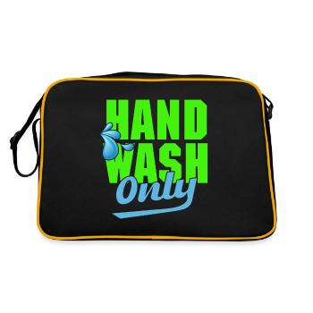 Hand Wash Only Car Detailing - Retro Tasche - Schwarz/Gold - Hinten