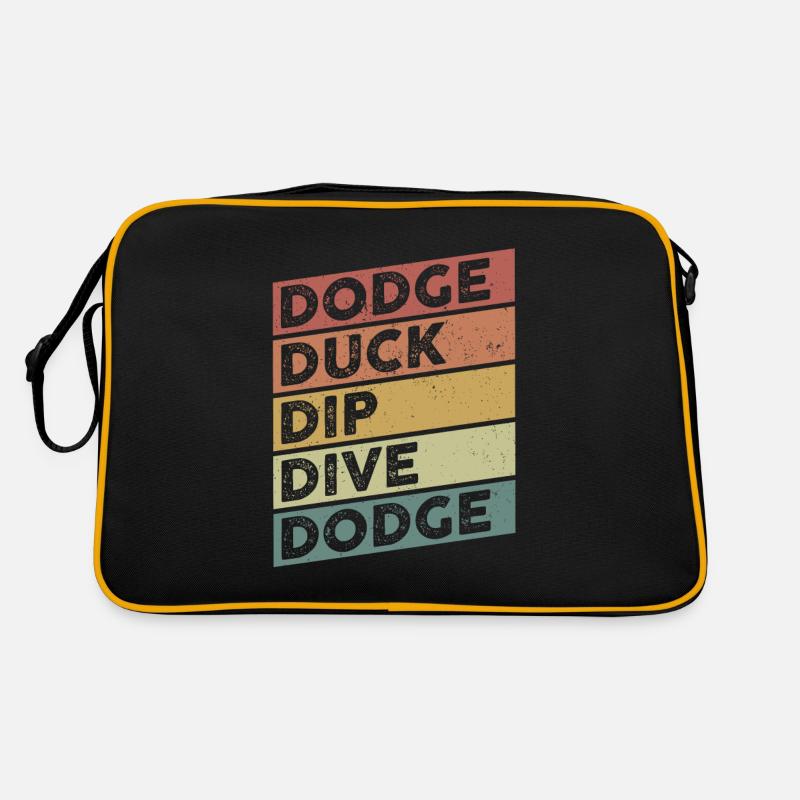 Dodge Duck Dip Dive Dodge Funny Dodgeball Design Retro Tasche