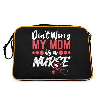 Désolé ma mère est une nurse - Sac Retro - noir/or - Dos
